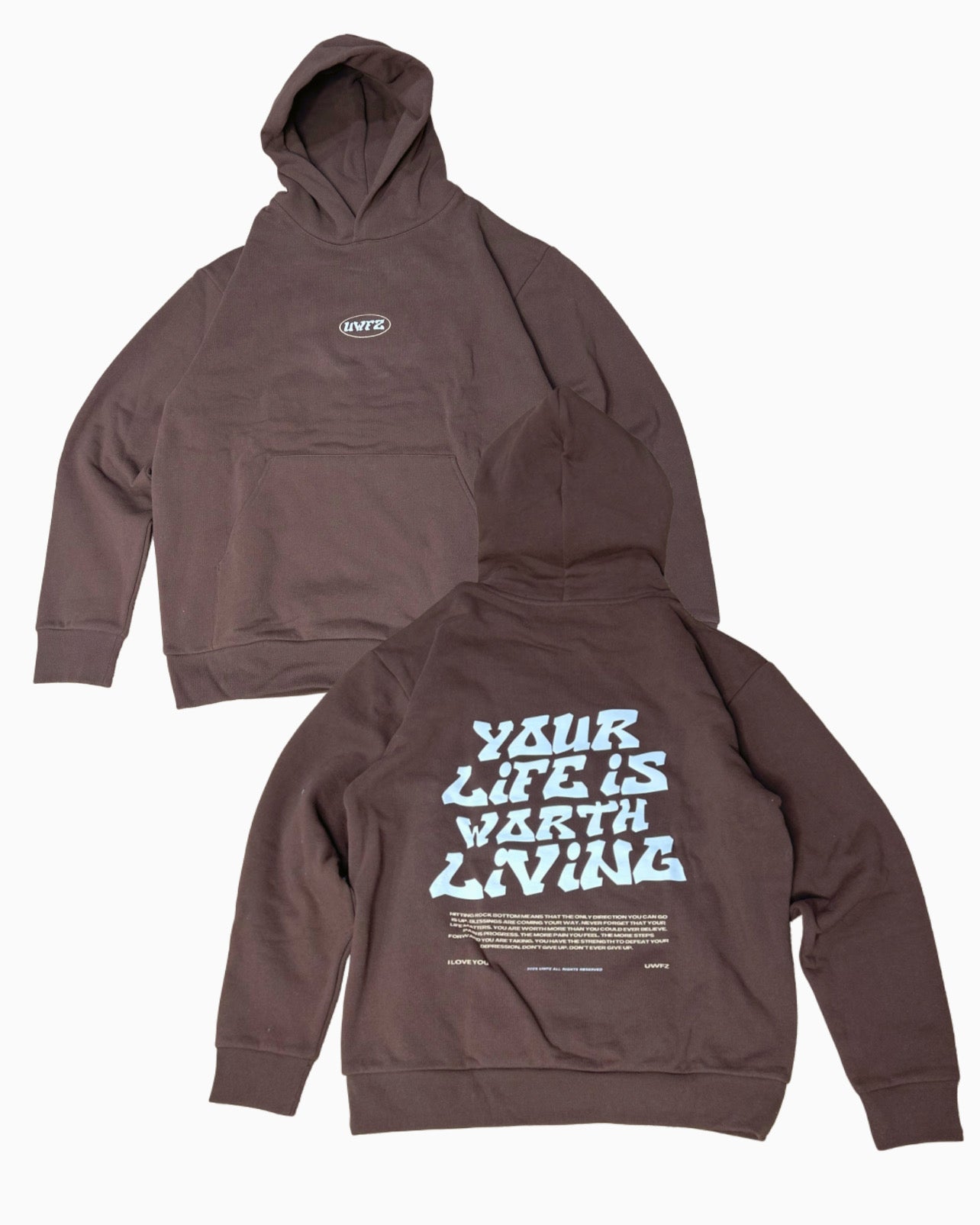 YLIWL Brown & Tan HeavyWeight Hoodie
