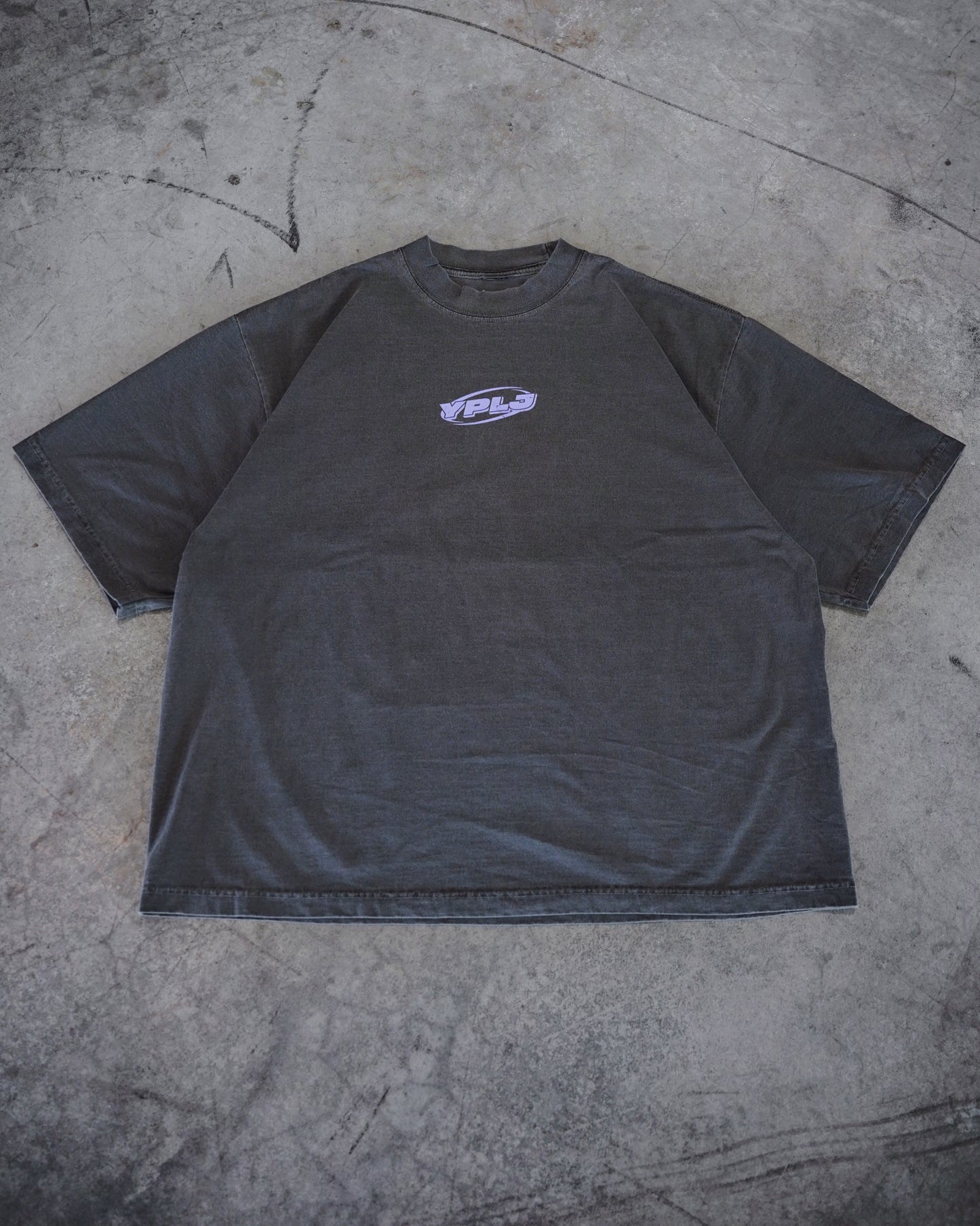 Vintage Black + Lavender "YOUNG PEOPLE LOVE JESUS" Oversized T-Shirt