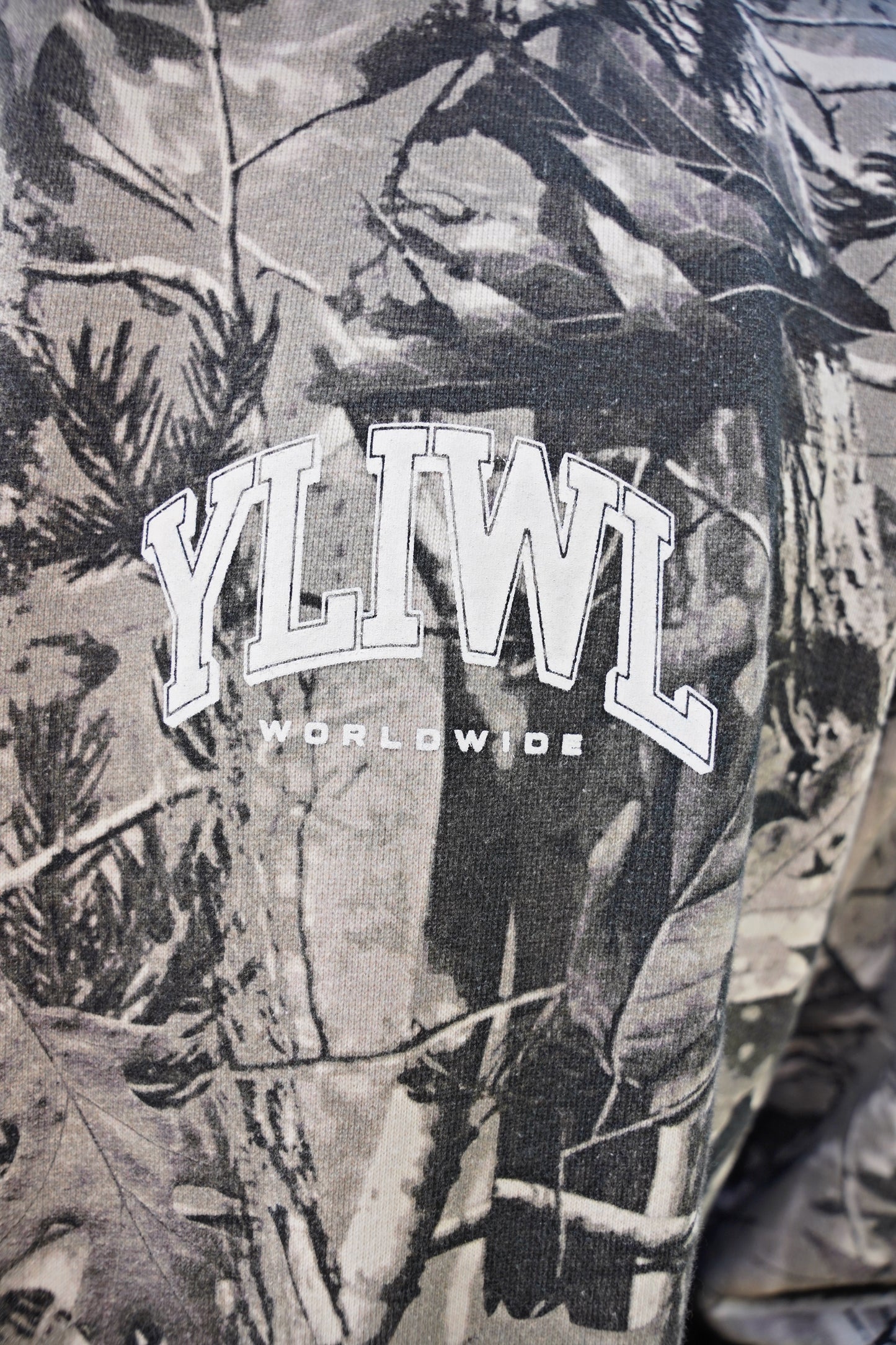 White B&W Camo "YOUR LIFE IS WORTH LIVING" Hoodie (Limited - 100% Cotton)