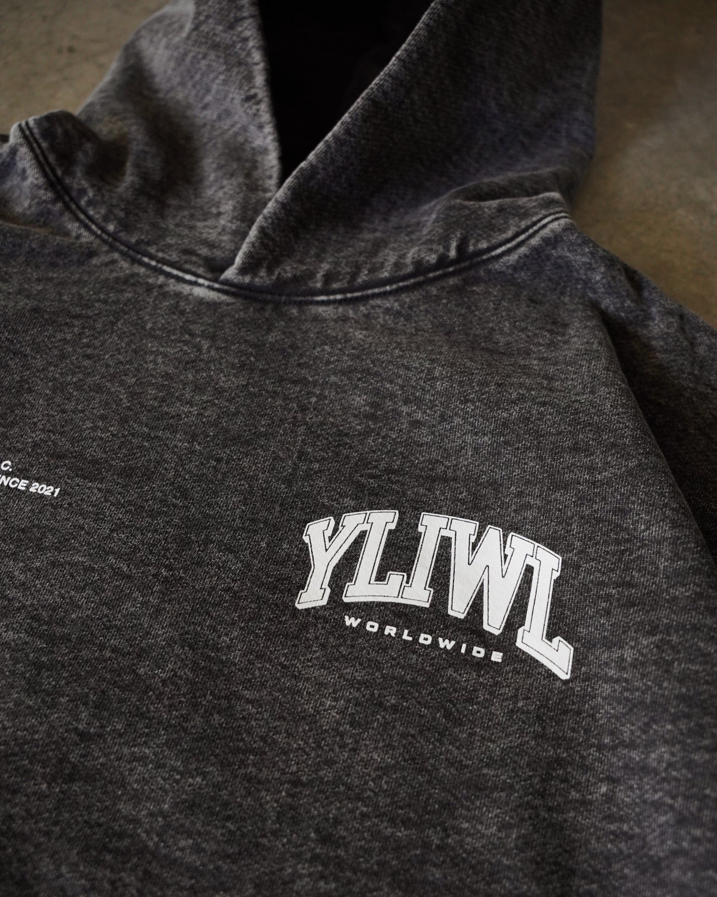 White + Mineral Wash Black "YOUR LIFE IS WORTH LIVING" Hoodie (Collectors Edition)