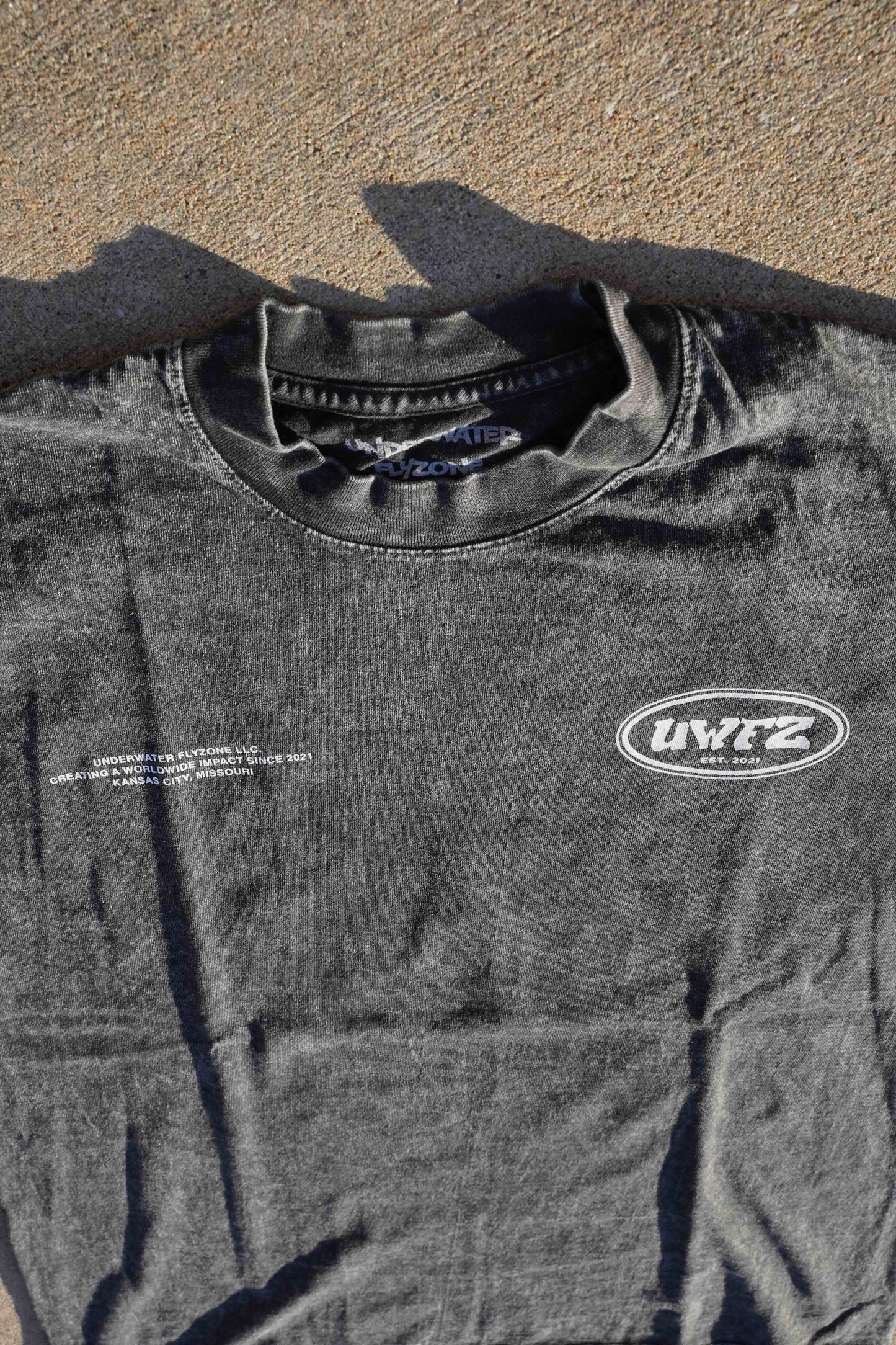 YOUR LIFE IS WORTH LIVING HEAVYWEIGHT TEE - Black Mineral Wash