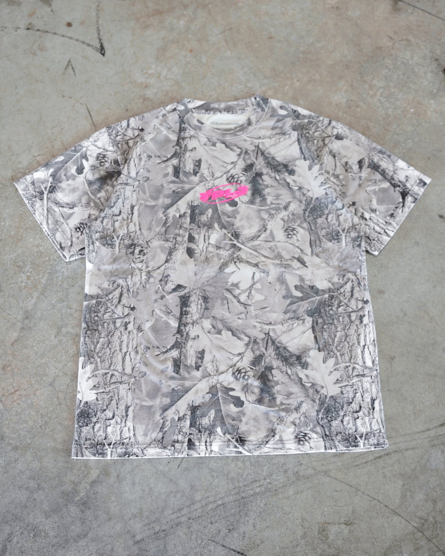 B&W Camo + Pink "YOUNG PEOPLE LOVE JESUS" T-Shirt