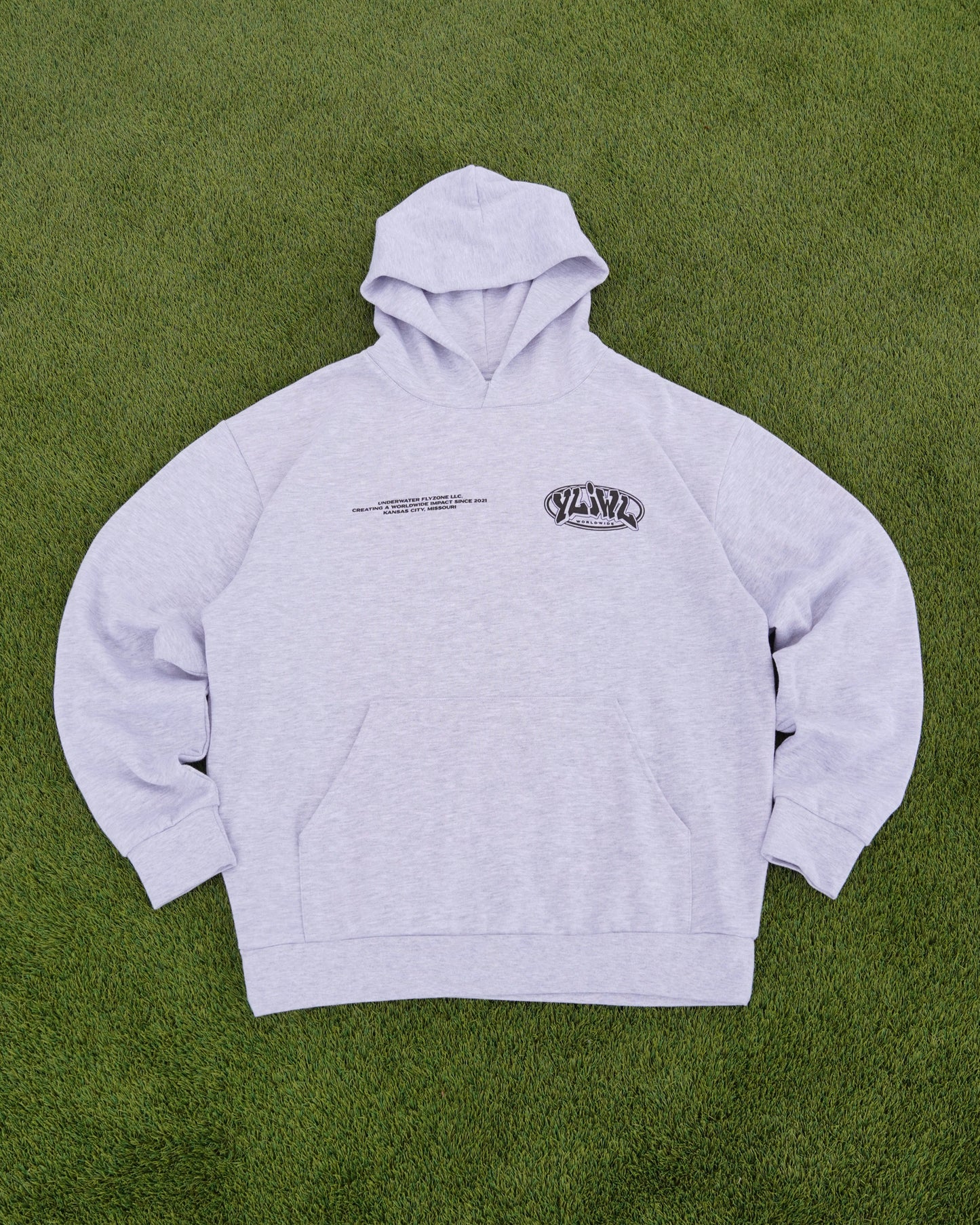 Grey + Black "YOUR LIFE IS WORTH LIVING" Hoodie (Mid-Light Weight Hoodie)