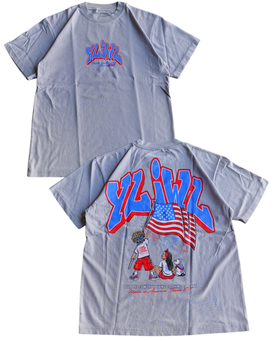 Vintage Grey "MADE IN AMERICA" YLWIL T-Shirt