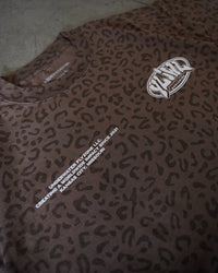 Brown Cheetah Print "Your Life is Worth Living" Heavy Weight T-Shirt