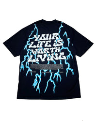 Lightning "YOUR LIFE IS WORTH LIVING" Heavy Weight T-shirt