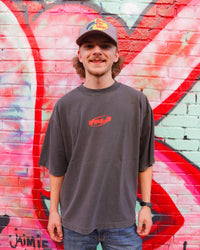 Vintage Black + Red "YOUNG PEOPLE LOVE JESUS" Oversized Boxy T-Shirt