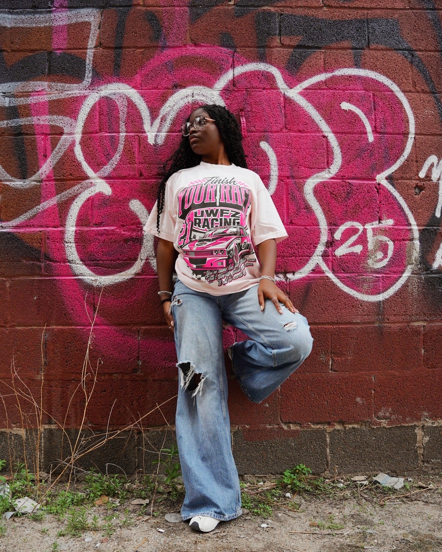 Pink on Pink "FINISH YOUR RACE" T-Shirt
