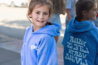 Blue + White "Your Life is Worth Living" YOUTH Hoodie
