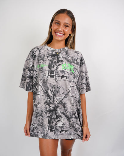 Green + B&W Camo "Your Life is Worth Living" Heavy Weight T-Shirt