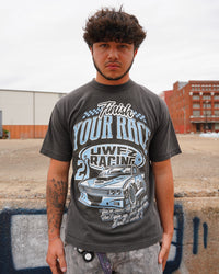 Vintage Black + Powder Blue “FINISH YOUR RACE" T-Shirt