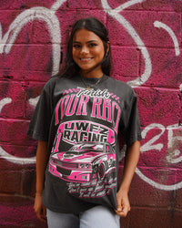 Vintage Black + Pink "FINISH YOUR RACE" Oversized T-Shirt
