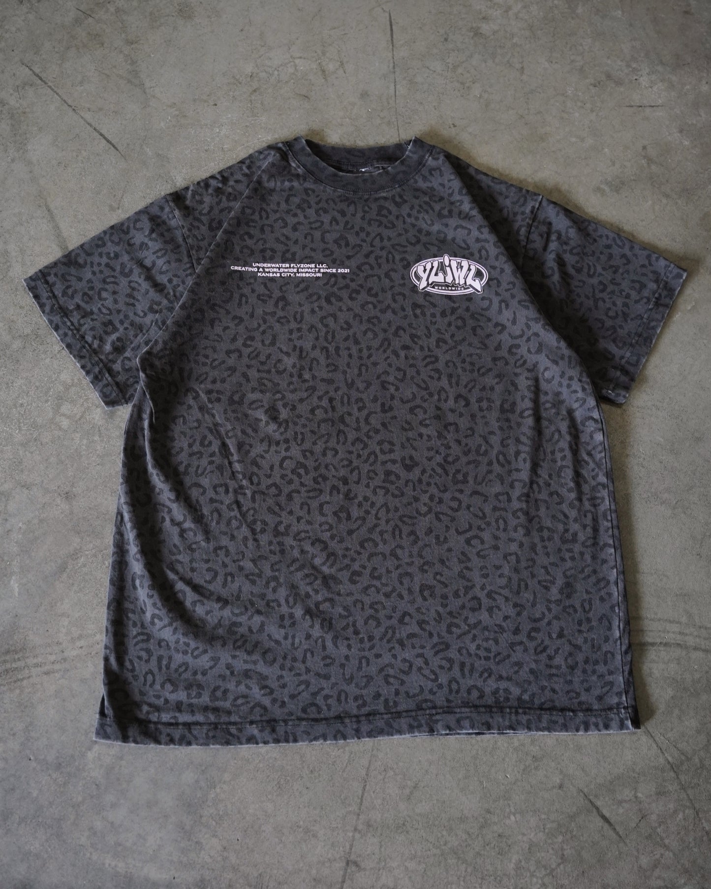 Vintage Black Cheetah + Pastel Pink Print "Your Life is Worth Living" Heavy Weight T-Shirt