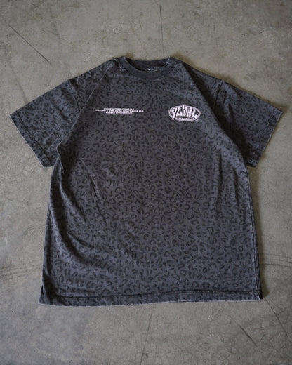 Vintage Black Cheetah + Pastel Pink Print "Your Life is Worth Living" Heavy Weight T-Shirt