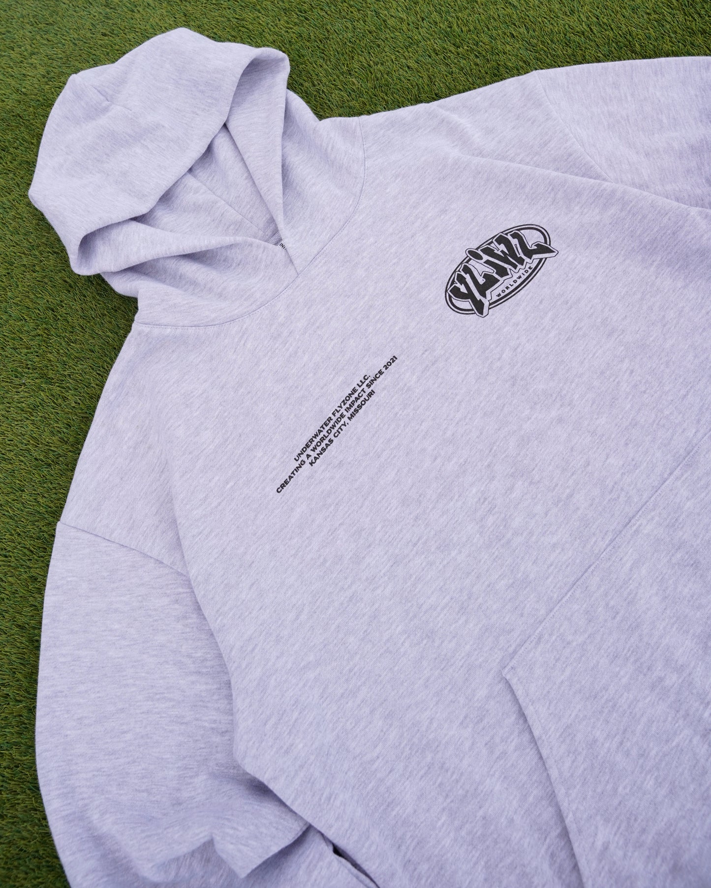 Grey + Black "YOUR LIFE IS WORTH LIVING" Hoodie (Mid-Light Weight Hoodie)