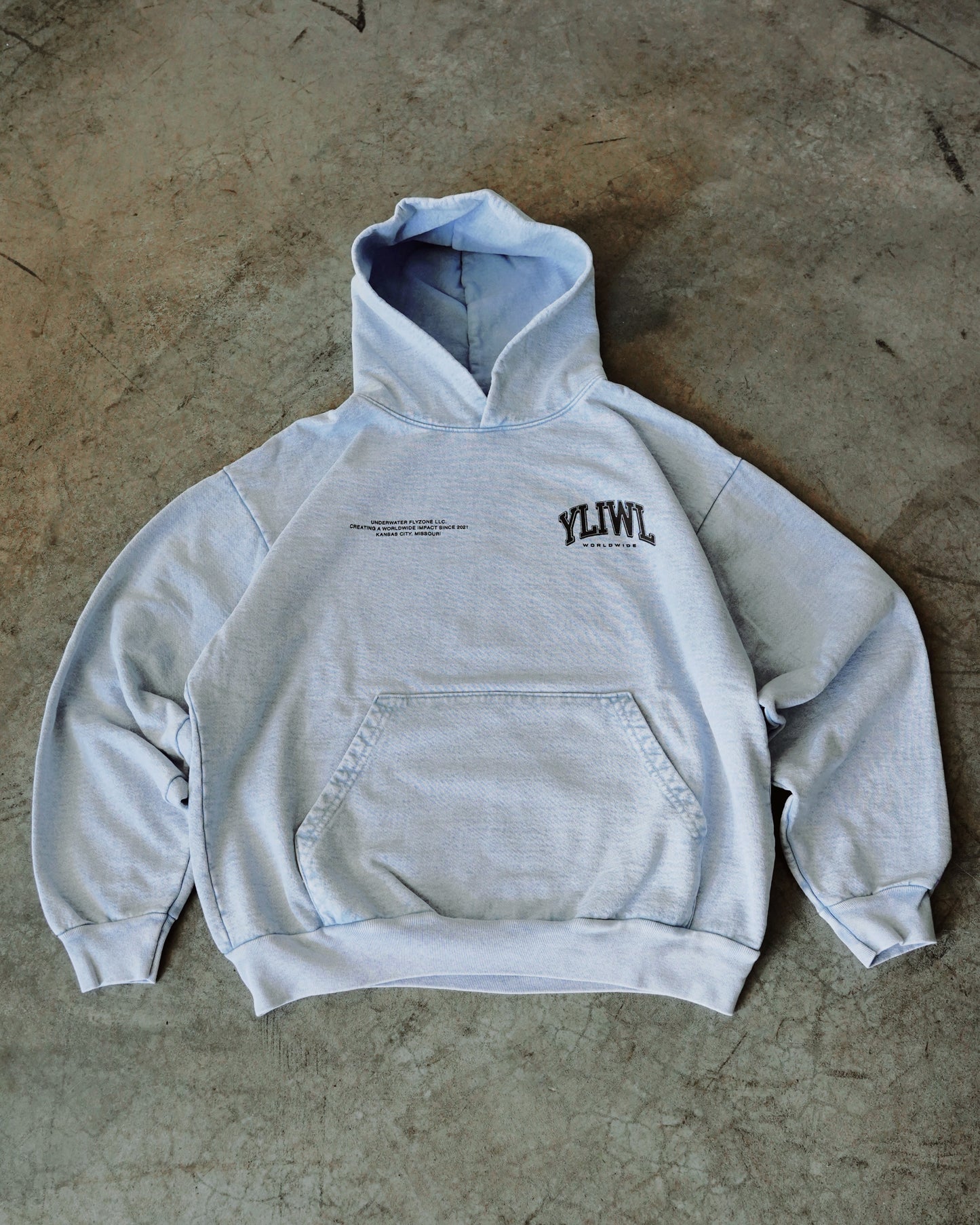 Black + Arctic Blue "YOUR LIFE IS WORTH LIVING" Hoodie (Collectors Edition)