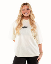 Cream + Black "YOUNG PEOPLE LOVE JESUS" Oversized T-Shirt