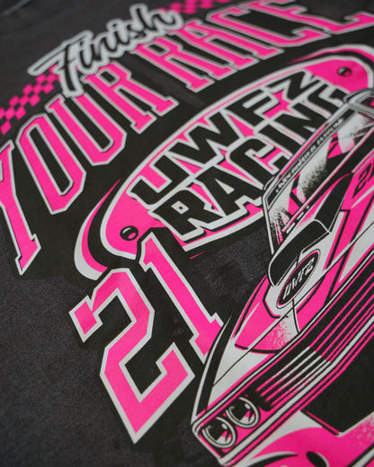 Vintage Black + Pink "FINISH YOUR RACE" Oversized T-Shirt