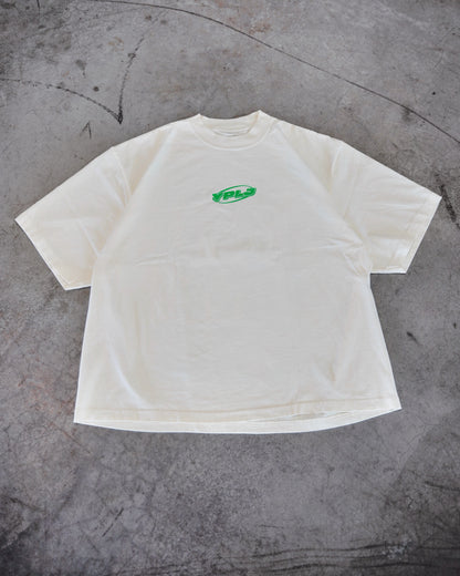 Cream + Green "YOUNG PEOPLE LOVE JESUS" Oversized T-Shirt