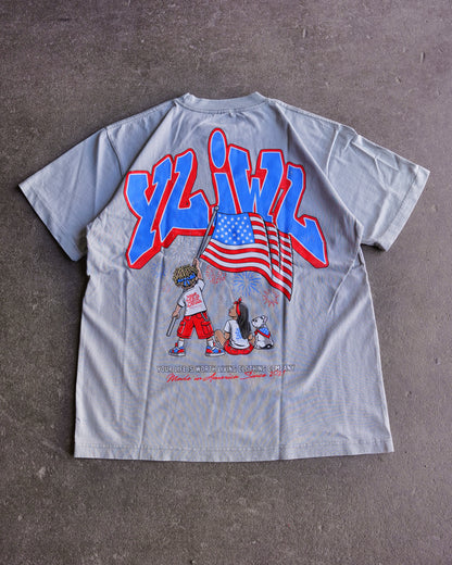 Vintage Grey "MADE IN AMERICA" YLWIL T-Shirt