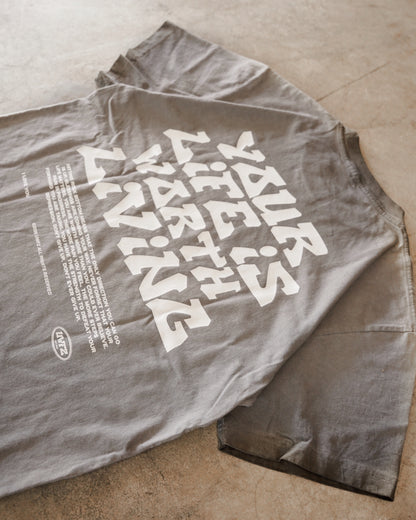Black Oil Wash "Your Life is Worth Living" T-Shirt