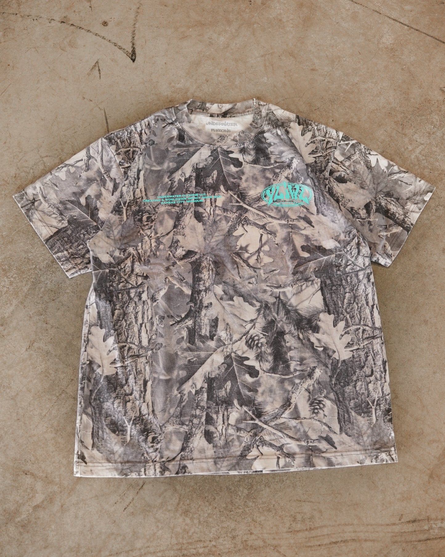 B&W Camo + Teal "Your Life is Worth Living" T-Shirt
