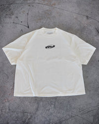 Cream + Black "YOUNG PEOPLE LOVE JESUS" Oversized T-Shirt