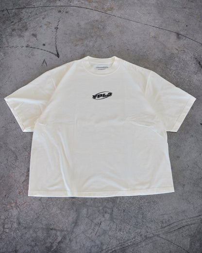 Cream + Black "YOUNG PEOPLE LOVE JESUS" Oversized T-Shirt