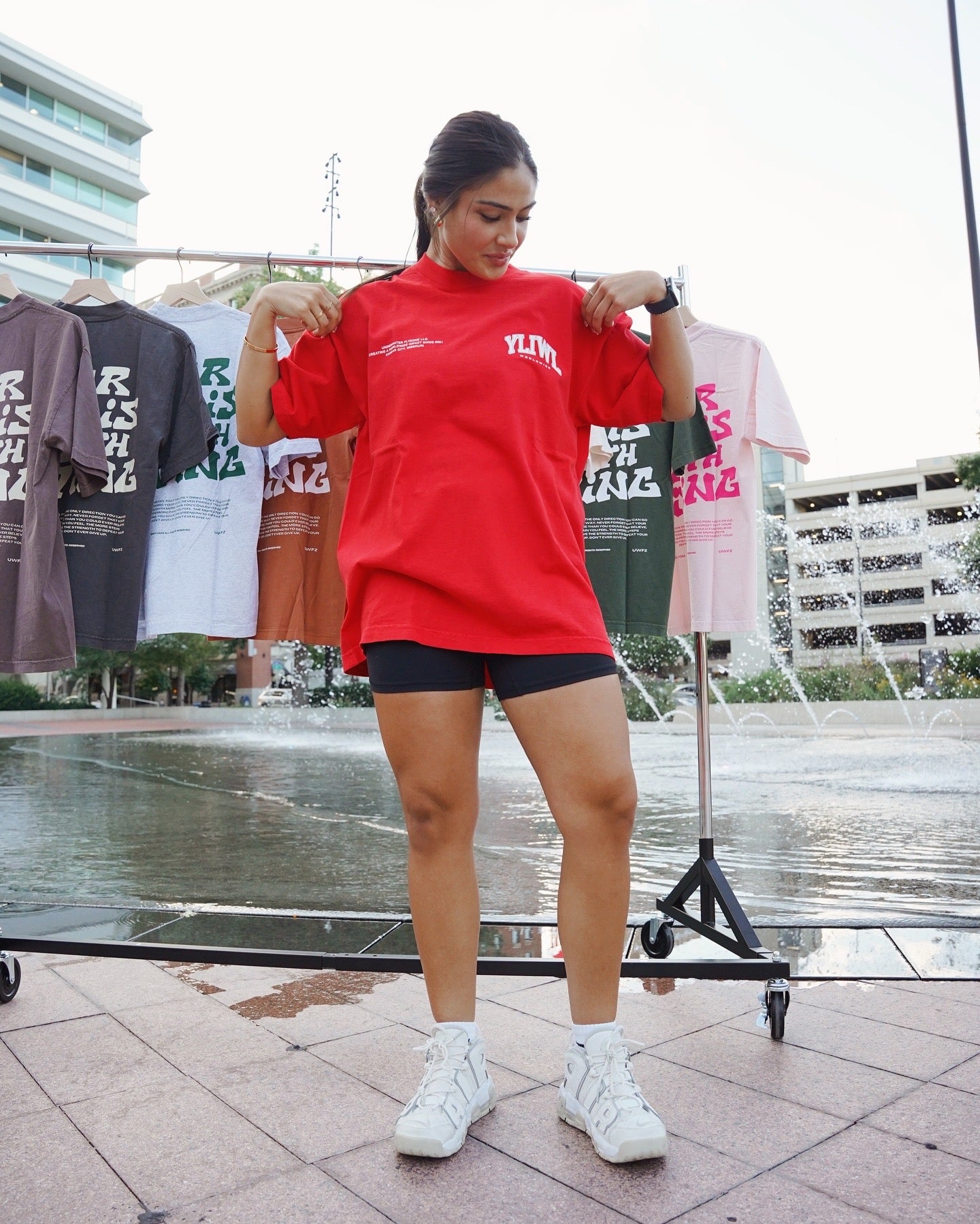 Red + White "YOUR LIFE IS WORTH LIVING" Heavy Weight T-Shirt