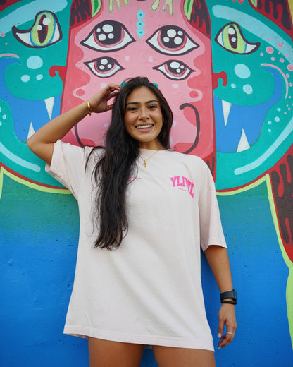 Pink on Pink "YOUR LIFE IS WORTH LIVING" Heavy Weight T-Shirt