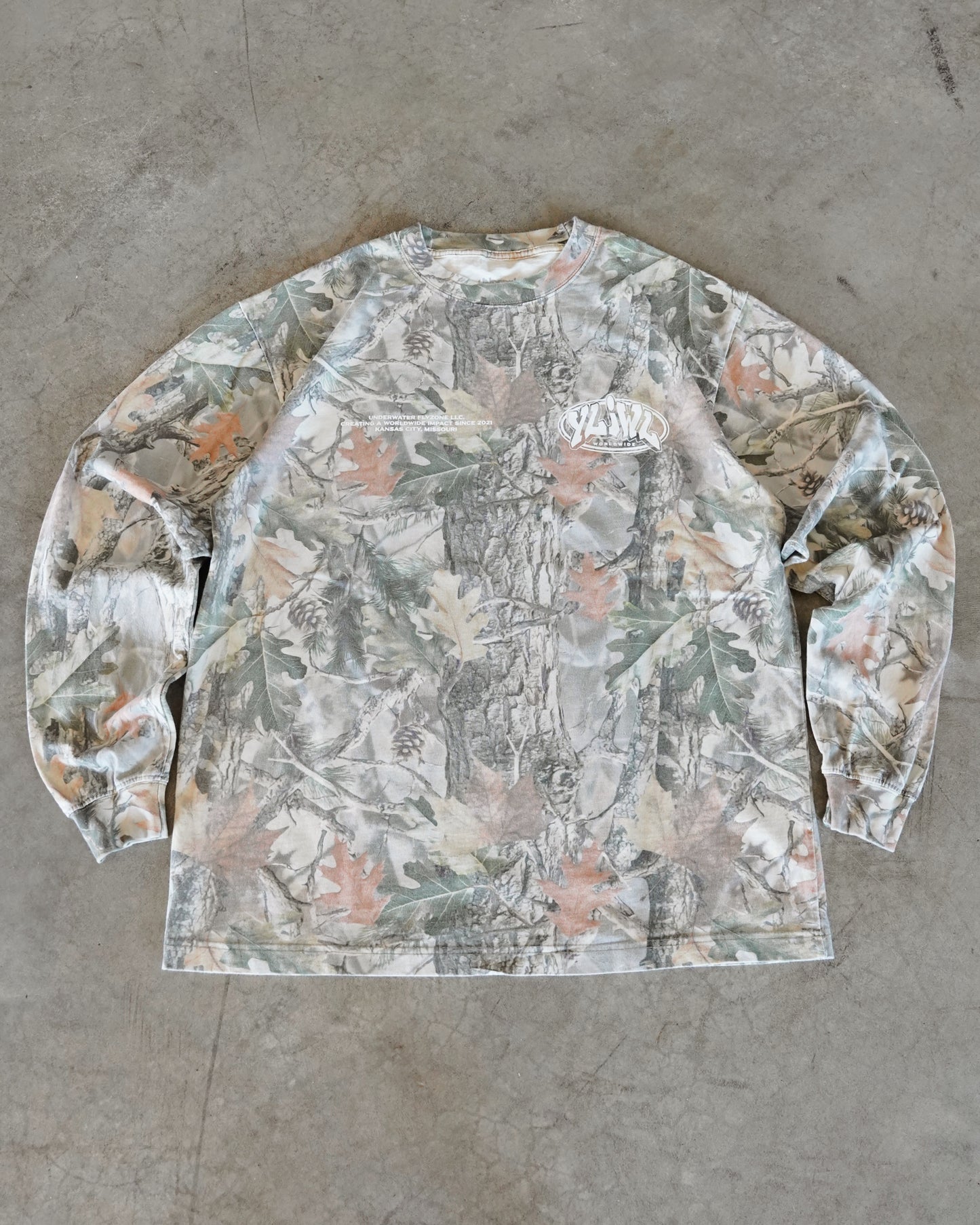 Camo "YOUR LIFE IS WORTH LIVING" Long Sleeve Tee