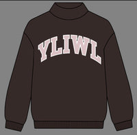 Brown + Light Pink "YLIWL" Mockneck PREORDER! (Arrives mid/late November)