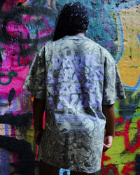B&W Camo + Lavendar "Your Life is Worth Living" T-Shirt