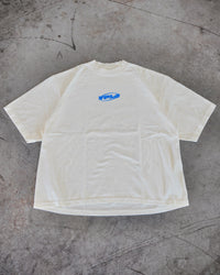 Cream + Blue "YOUNG PEOPLE LOVE JESUS" Oversized T-Shirt