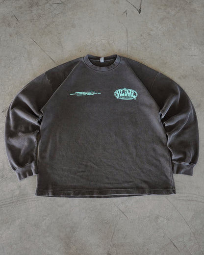 Vintage Black + Teal "YOUR LIFE IS WORTH LIVING" Thermal Long Sleeve (LIMITED)