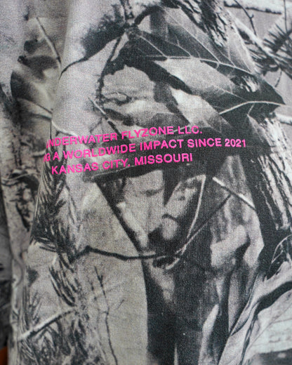 Pink + B&W Camo "Your Life is Worth Living" Heavy Weight T-Shirt