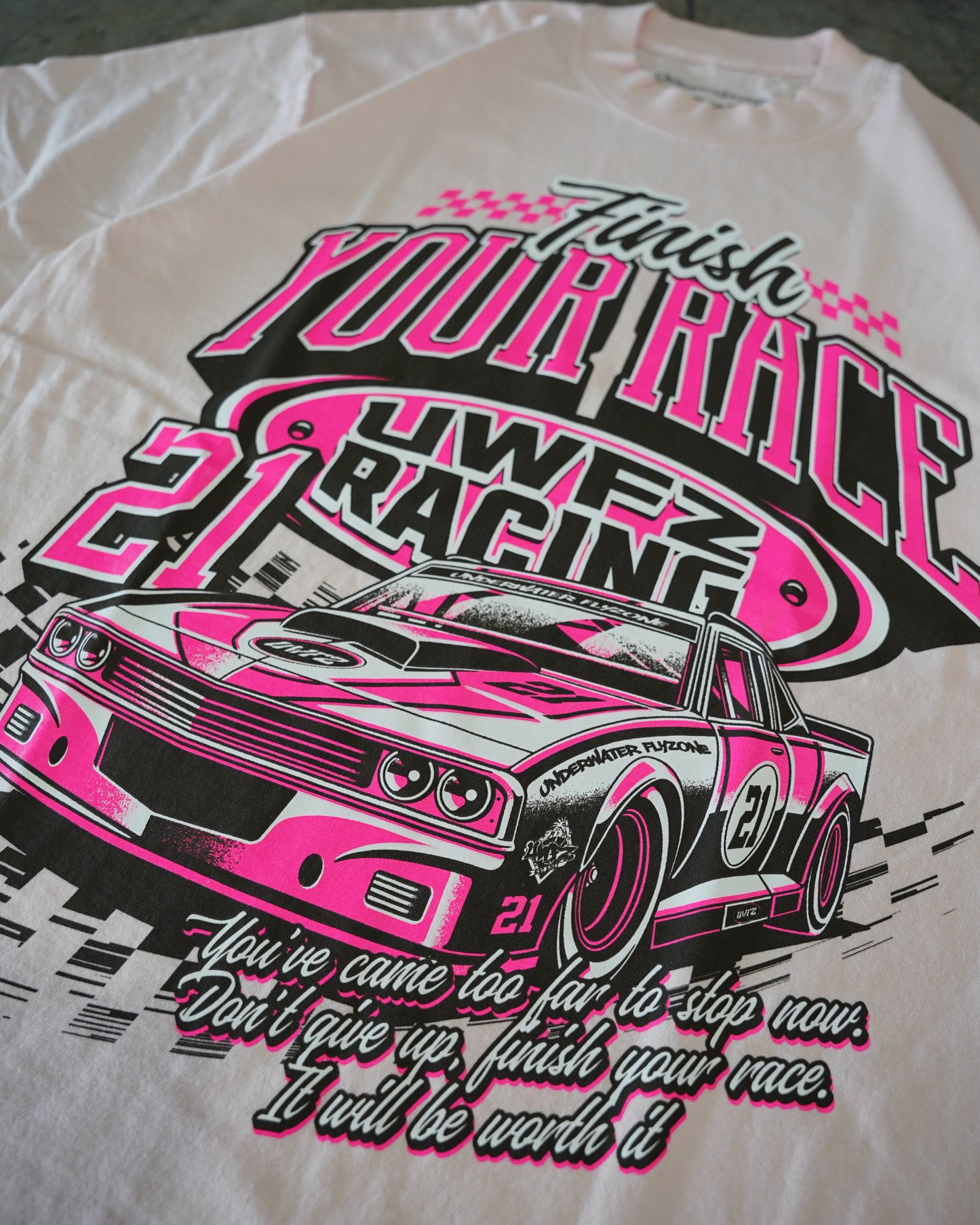 Pink on Pink "FINISH YOUR RACE" T-Shirt