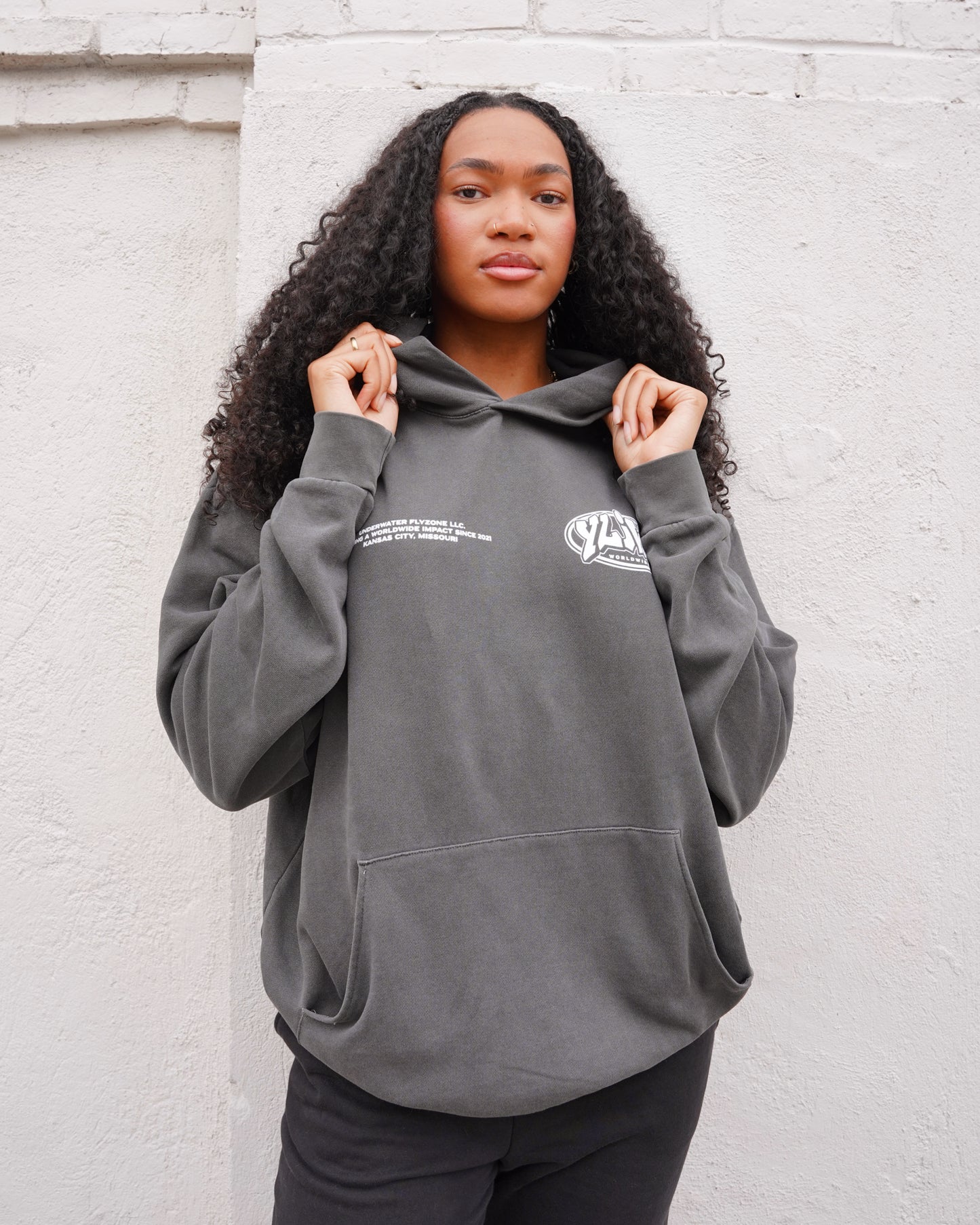 Vintage Black "YOUR LIFE IS WORTH LIVING" Hoodie (Mid-Light Weight Hoodie)