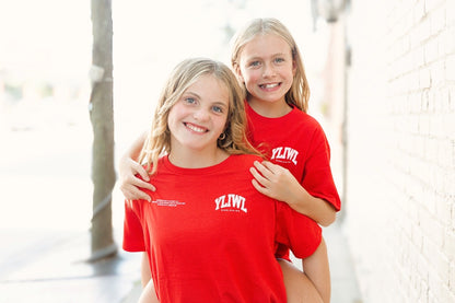 Red + White "Your Life is Worth Living" YOUTH T-Shirt!