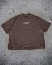 Brown + Cream "YOUNG PEOPLE LOVE JESUS" Oversized T-Shirt