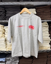 Heather Grey + Red "Drop Crop" T-Shirt