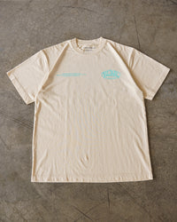 Cream + Teal "Your Life is Worth Living" T-Shirt