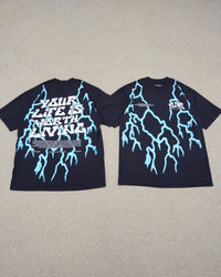 Lightning "YOUR LIFE IS WORTH LIVING" Heavy Weight T-shirt