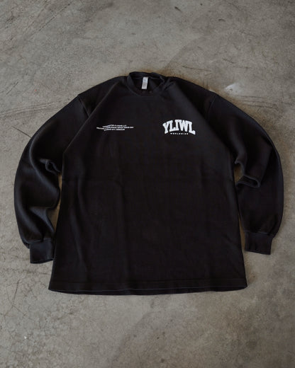 Black + White "YOUR LIFE IS WORTH LIVING" Thermal Long Sleeve (LIMITED)