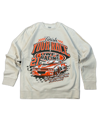 "FINISH YOUR RACE" Limited Crewneck - Cream + Orange!