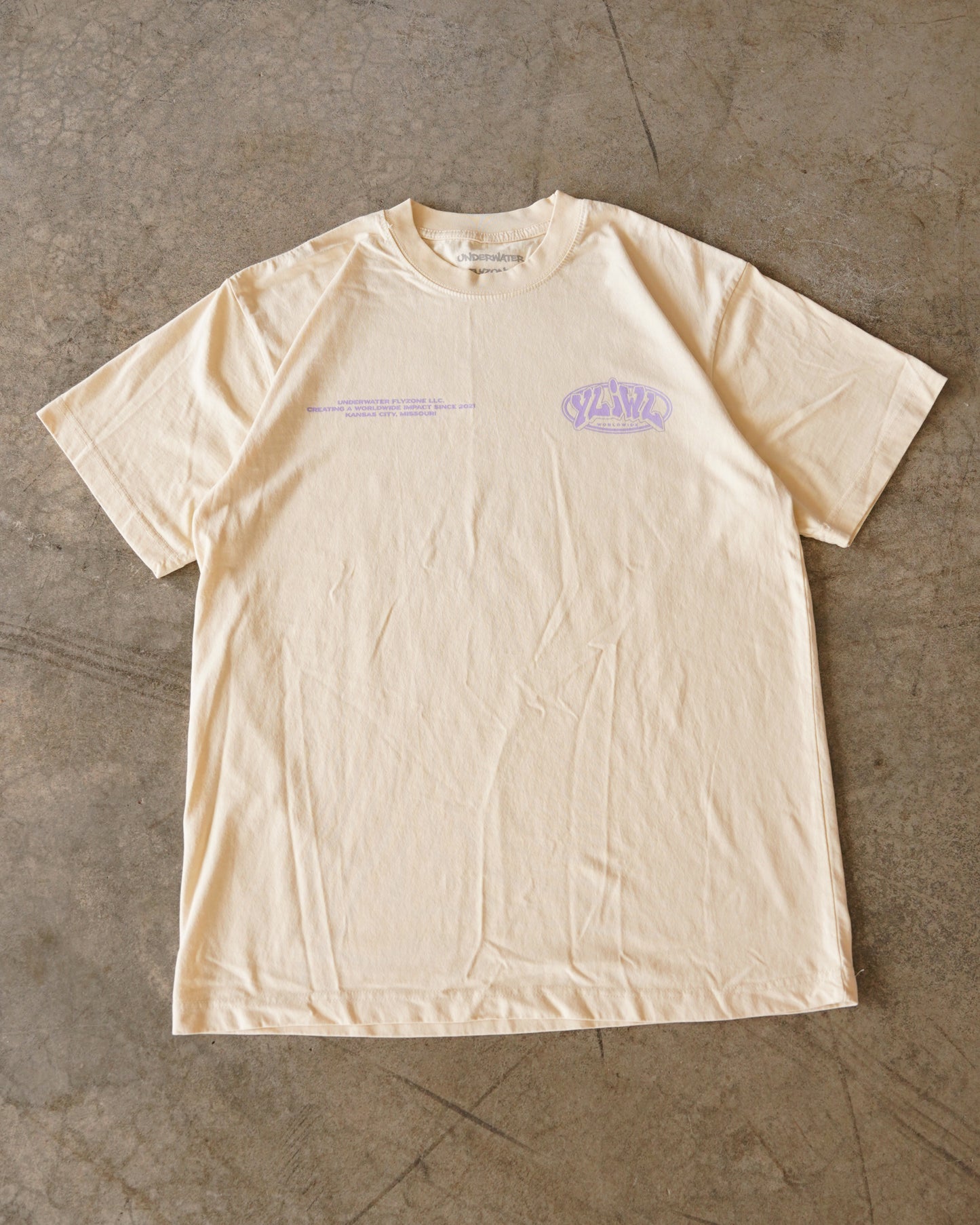 Cream + Lavender "Your Life is Worth Living" T-Shirt