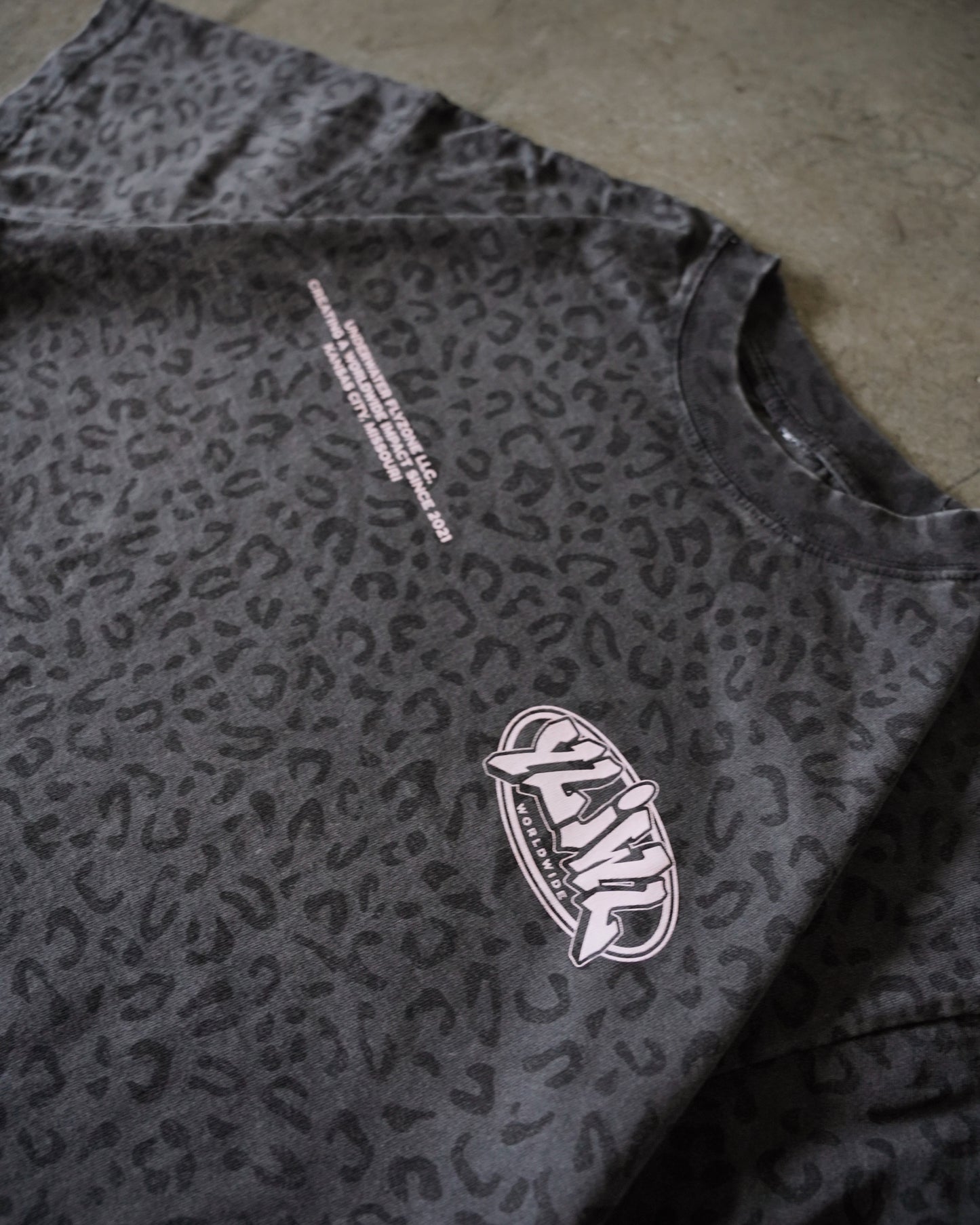 Vintage Black Cheetah + Pastel Pink Print "Your Life is Worth Living" Heavy Weight T-Shirt