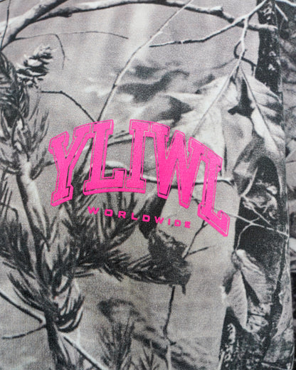 Pink + B&W Camo "Your Life is Worth Living" Heavy Weight T-Shirt