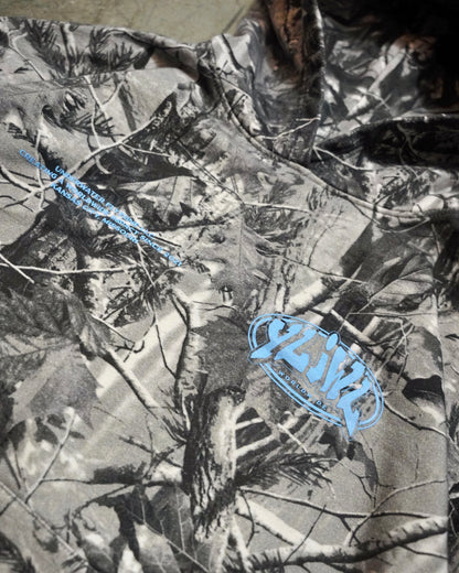Camo + Powder Blue "YOUR LIFE IS WORTH LIVING" Hoodie (100% Cotton)