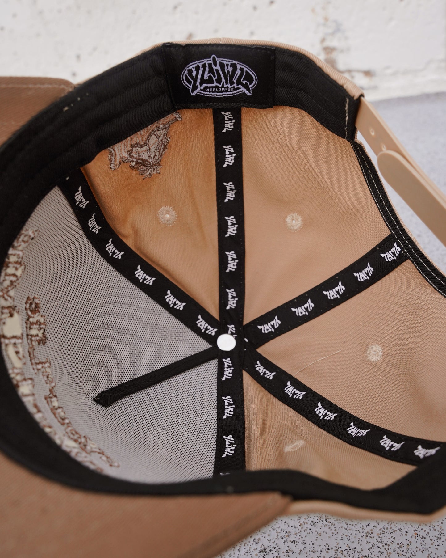 Tan + Brown "YOUR LIFE IS WORTH LIVING" Snapback Hat